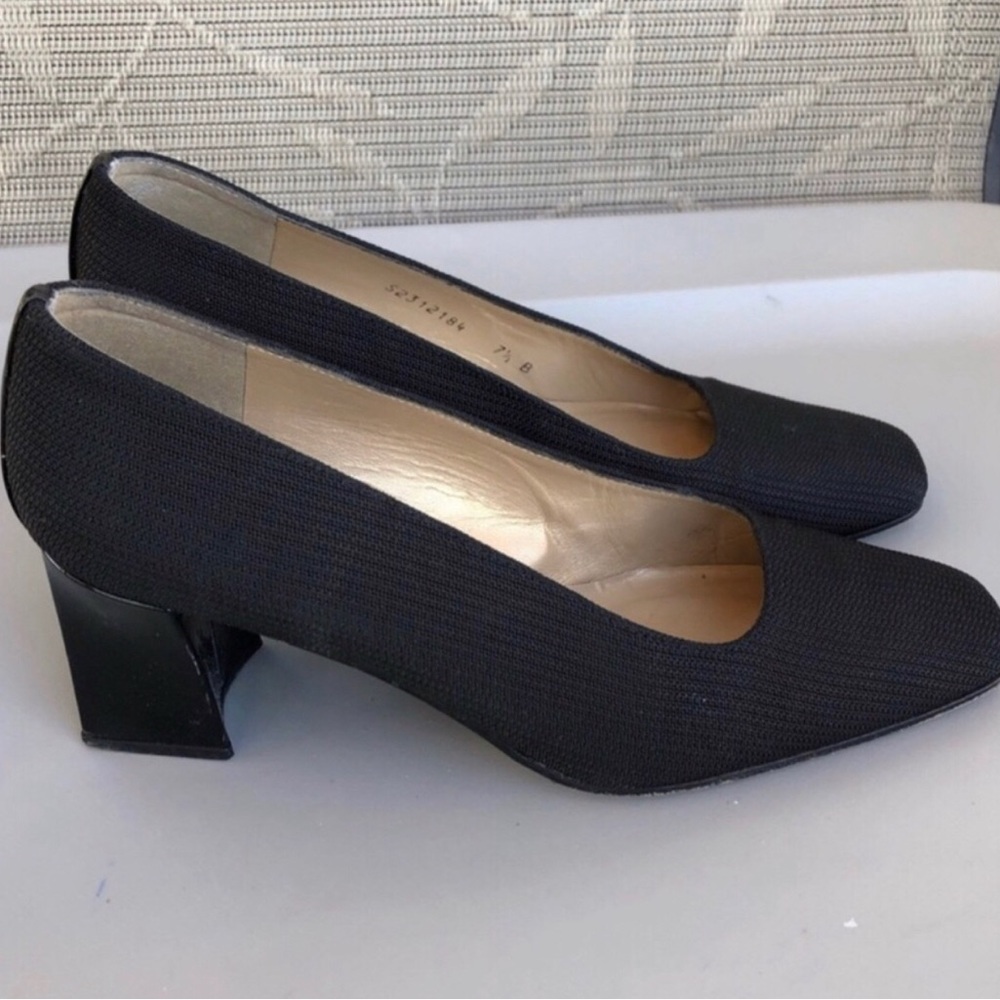Stuart Weitzman Black Block Heels. Size 7.5.